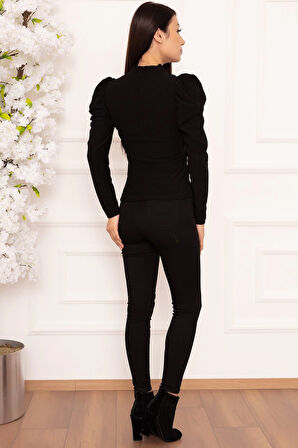 Prenses kol bluz siyah w3125