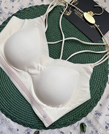 Mira Dikişsiz Hafif Dolgulu Çift Askılı Kopçasız Rahat Bralet/Sütyen/Büstiyer/Spor Sütyeni