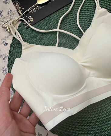 Mira Dikişsiz Hafif Dolgulu Çift Askılı Kopçasız Rahat Bralet/Sütyen/Büstiyer/Spor Sütyeni