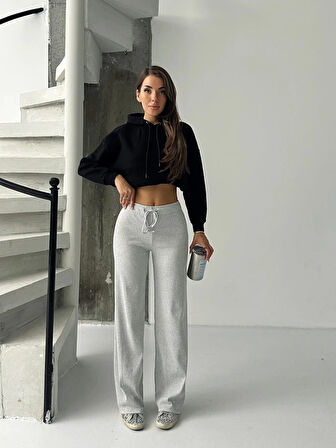 Fit comfort gri salaş pantolon A6011