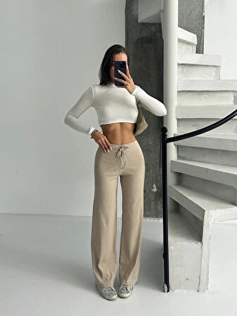 Fit comfort bej salaş pantolon A6011