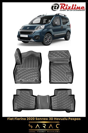 Rizline Fiat Fiorino Dizel 2024 Model 3D Havuzlu Paspas