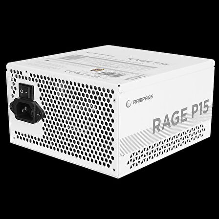 RAMPAGE RAGE P15 1000W 80+ GOLD APFC HDB 14CM FAN FULL MODULER PSU (BEYAZ)