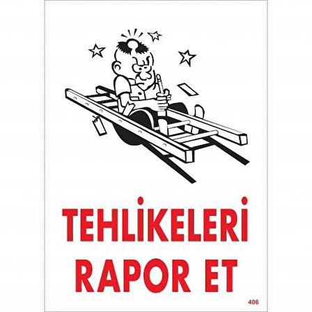 Tehlikeleri Rapor Et Uyarı Levhası 25x35 KOD:406