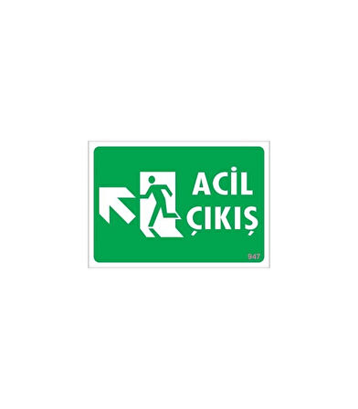 Acil Çıkış Uyarı Levhasi 25x35 KOD: 947