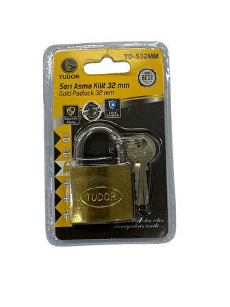 Ennalbur Tudor 32 mm Sarı Asma Kilit