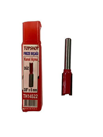 Topshop 14522 Düz Kanal Açma Freze Bıçağı 3/8&apos;&apos;x6 mm