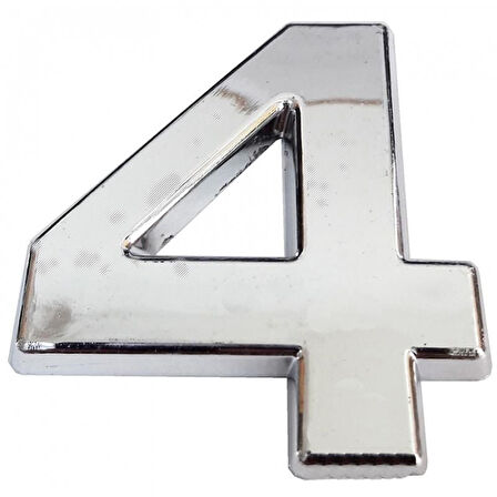 Cemax Krom Yapışkanlı 4 Rakamı 5 cm