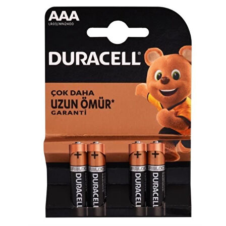 Duracell Alkalin Pil AAA 4&apos;&apos; lü Paket