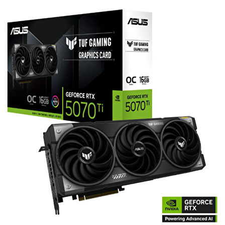 ASUS GEFORCE TUF-RTX5070TI-O16G-GAMING 16GB GDDR7 256BIT 2XHDMI 3XDP EKRAN KARTI