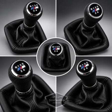 BMW E30 Uyumlu Led Işıklı Deri Vites Topuzu ve Körüğü Set Körüklü Vites Topuzu 5 İleri 1 Geri