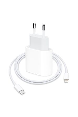 Pazariz Macbook Ipad Iphone 11 / 12 - Pro Max Mini Uyumlu 20w Adaptör Kablo Usb-c Pd Hızlı Şarj Alet