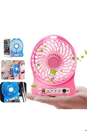 Şarjlı Vantilatör Mini Fan Seyahat Tipi Serinletici Soğutucu Masaüstü Laptop Notebook Usb Fan