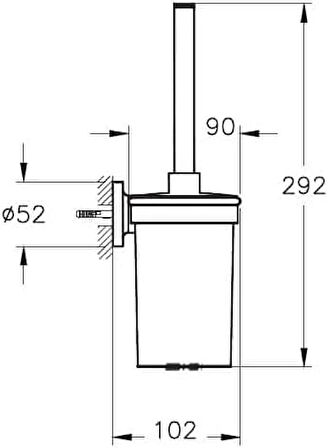 VitrA Ilia Tuvalet Fırçalığı A44201