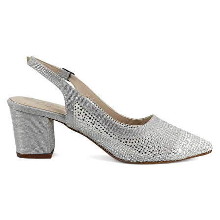 Beety 4030 25KA Kadın Abiye Ayakkabı Gümüş