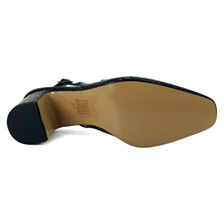 Beety 6550 25KA Kadın Klasik Ayakkabı Kroko Siyah