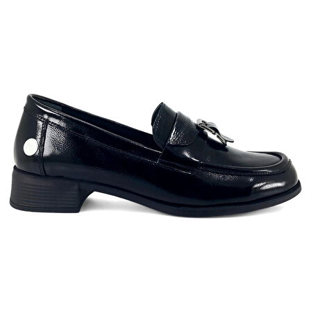 Mammamia 855 25KA Kadın Günlük Ayakkabı Siyah Rugan