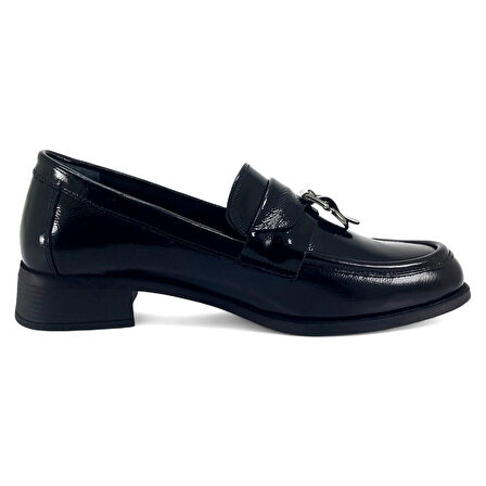 Mammamia 855 25KA Kadın Günlük Ayakkabı Siyah Rugan