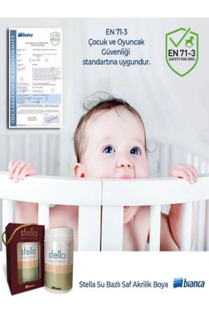 Stella Su Bazlı Saf Akrilik Boya Kırık Beyaz