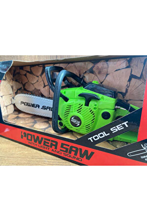 Pilli Sesli Motorlu Testere Hızar Ağaç Motoru Oyuncak Motorlu Testere Hızar Gerçekçi Tasarım