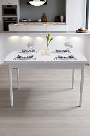 Fursimo Bellante Açılır Yemek Masası – Beyaz, 70 x 114 cm