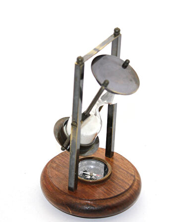 Pirinç Pusulalı Kum Saati Model 4