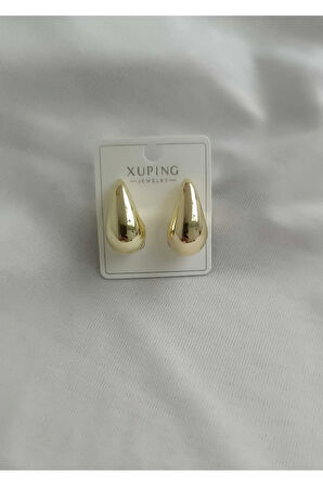 Xupıng Kararma Yapmaz Damla Küpe Orta Boy