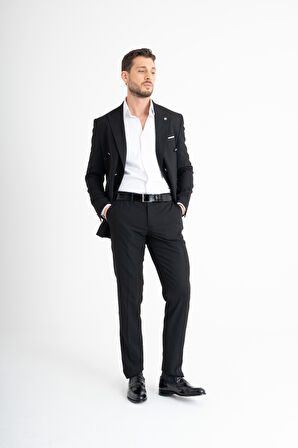 Slim Fit Takım Elbise - Siyah 54