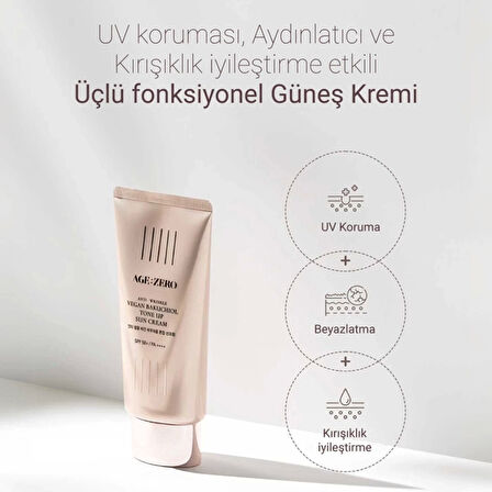 Premium Bakuchiol Beyazlatıcı Anti Aging Vegan Kırışıklık Karşıtı SPF 50+/PA Güneş Kremi