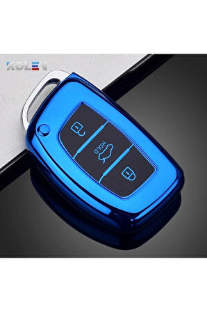 Hyundai I20 Sustasız Anahtar Kılıfı Mavi Renk