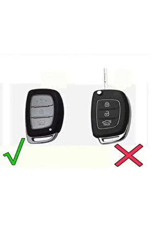 Hyundai Accent Sustasız Anahtar Kılıfı Kırmızı Renk