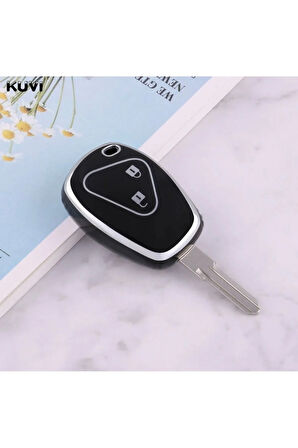 Renault Modus Anahtar Kılıfı 2 Buton Siyah Renk