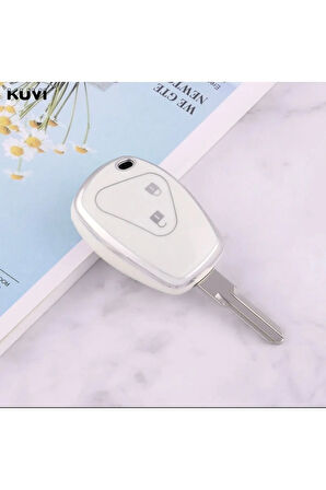 Renault Espace Anahtar Kılıfı 2 Buton Beyaz Renk