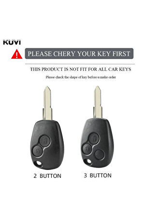 Renault Espace Anahtar Kılıfı 2 Buton Beyaz Renk