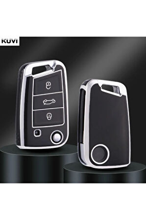 Skoda Rapid 2017+ Anahtar Kılıfı Siyah Renk