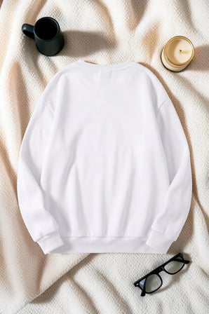 Unisex Baskılı Bisiklet Yaka Sweatshirt