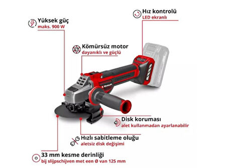 Einhell TP-AG 18/125 CE Q Li Solo Akülü Avuç Taşlama Makinesi - 4431155