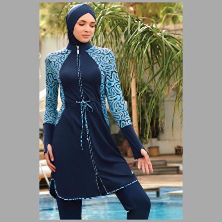 Adasea Inesa 4431Tam Boy  Tasarım Tesettür Mayo