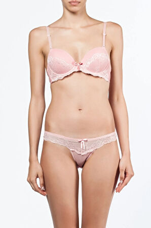 Kadın Ekru Destekli Sütyen Takım 4432