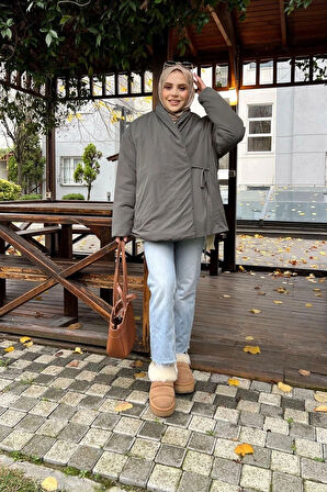 Lorena Kısa Kuşaklı Zara Model Şişme Mont TNS-4432