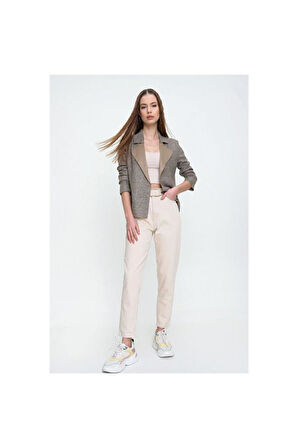 Kadın Yumoş Kendinden Dokulu Uzun Kollu Triko Hırka Ceket 7002975230