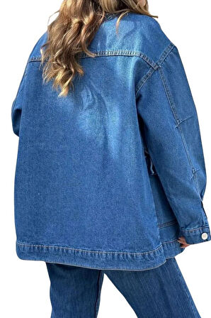 Kadın Oversize Kot Ceket 