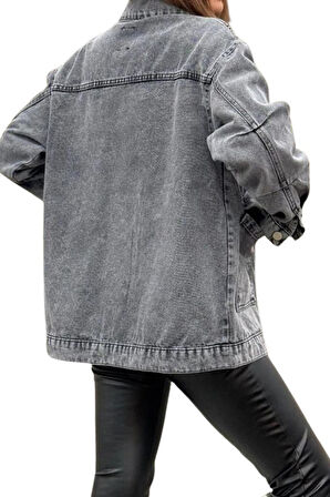 Kadın Oversize Kot Ceket 