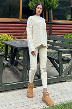 Kadın Tayt Pantolon, Arka Beli Lastikli, Esnek 3655220