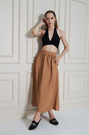 Kadın Yeni Sezon Paraşüt Kumaş Yazlık Etek 3730300