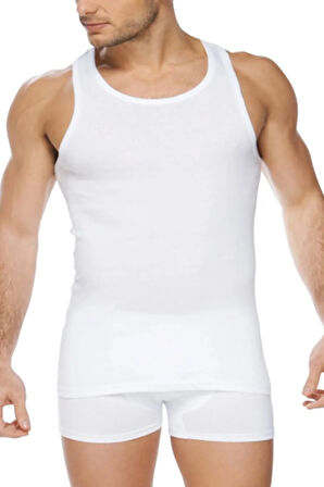 12'li Penye Erkek Atlet Beyaz 24001