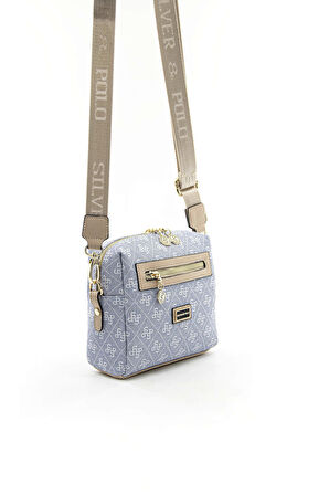 Silver Polo  Kadın Çapraz Çanta 1038-44354 SILVER POLO ÇAPRAZ Kadın ÇANTASI M178 MAVİ-MAT TEN