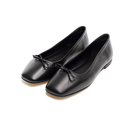 Hakiki Deri Fiyonklu Bantlı Kadın Babet