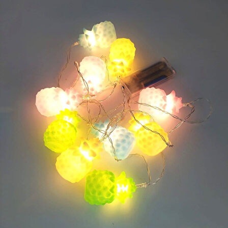 Karışık Renk Dekoratif Ananas Dolama 10’lu Şerit Led Işık Zinciri  GO50608396890