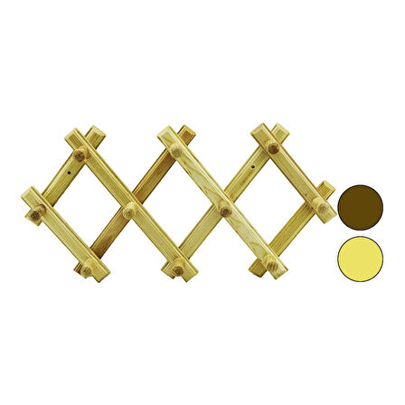 AHŞAP 10 KOLLU AKORDİYON DUVAR ASKISI  GO5060Gok130052